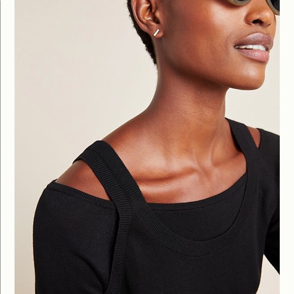 NWT Anthropologie Jamie Open Shoulder Knit Top - Picture 3 of 5